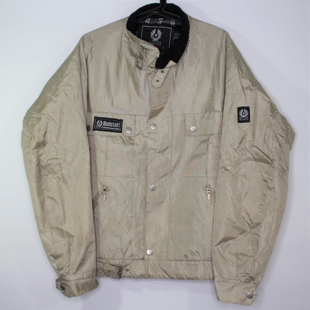 Belstaff Light Tan Jacket with Black Accents